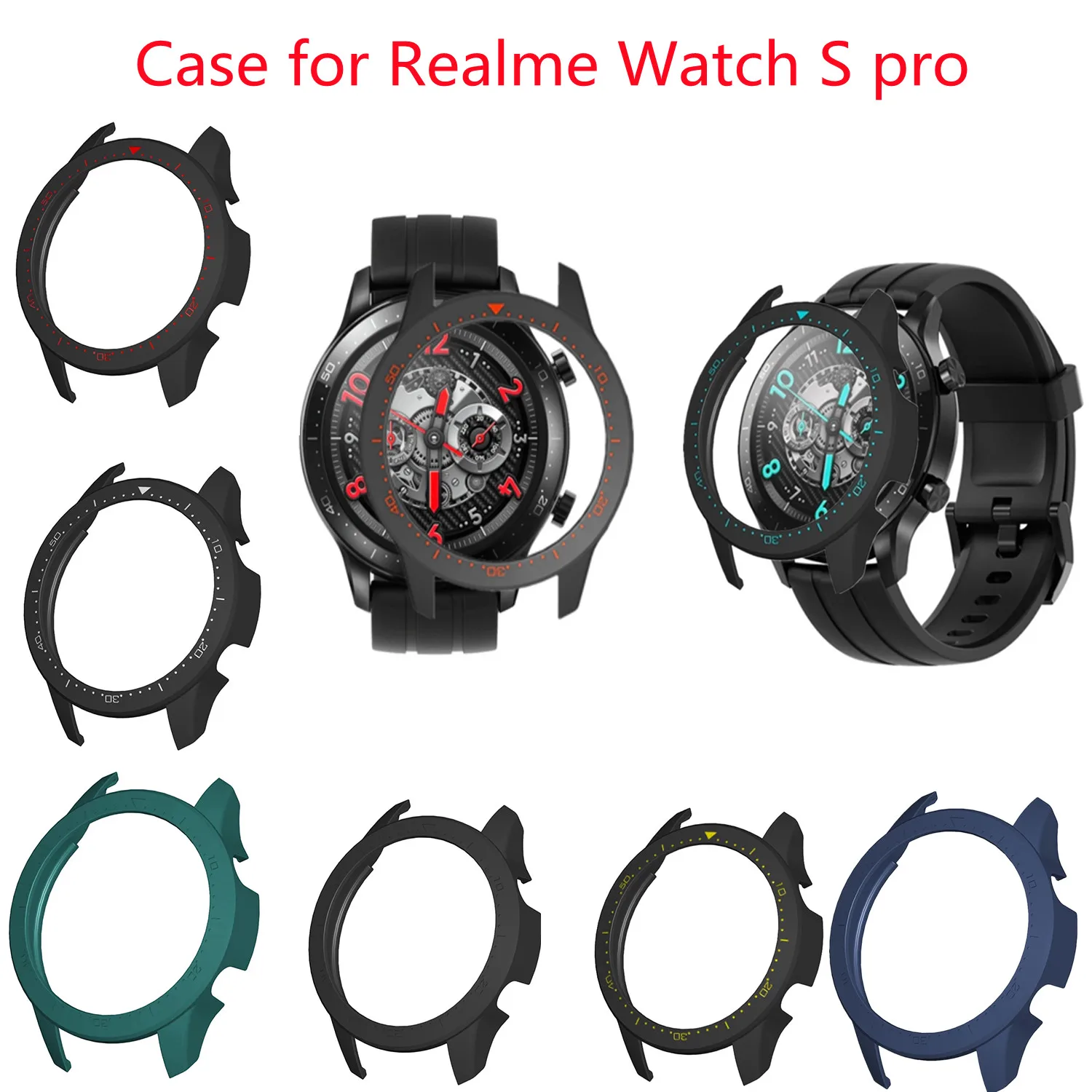 

Защитный чехол из поликарбоната для Realme Watch S Pro, силиконовый Сменный Чехол для браслета, чехлы для Xiaomi Realme Watch S Pro