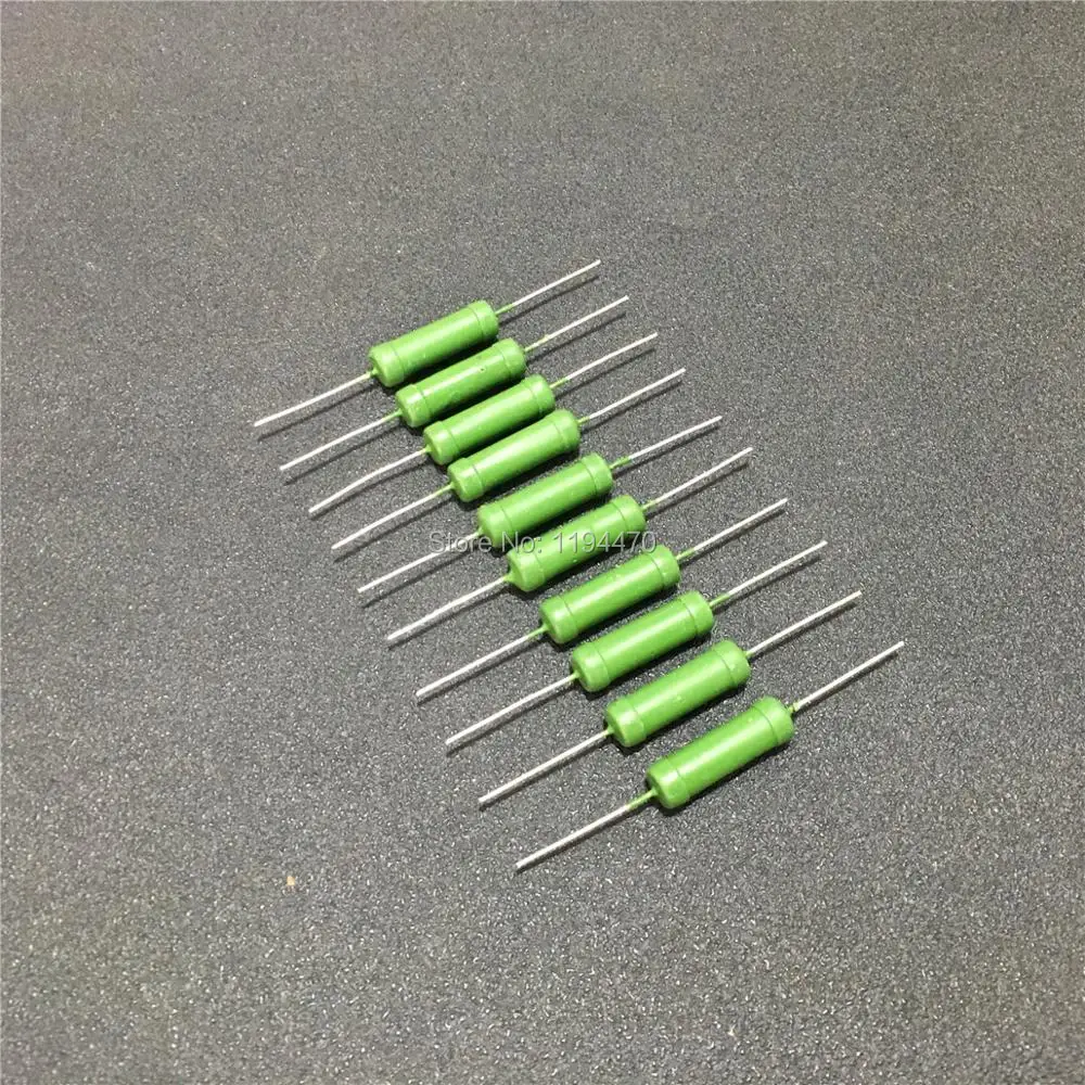 10pcs/Lot RX21 6W 0.1R to 10K Ohm 5 Fixed Type Wire Wound Resistor