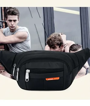 

Colorful Unisex Waistbag Adisputent Fashion For Women Men Waist Bag Belt Bags Mobile Phone 3 Zipper Pouch Packs Belt Sports bag