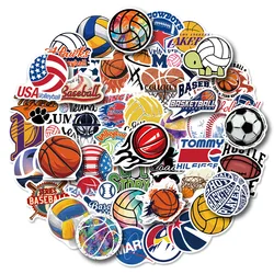 50 pcs Cartoon Basketball Football Volleyball Sticker Cellular phone  Laptop Helmet Automobile Water cup  Decorate Sticker
