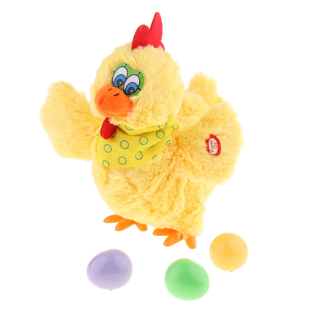 Children Funny Doll  Chicken Hen Eggs Of Chickens Crazy Singing And Dancing Electric Plush Toys
