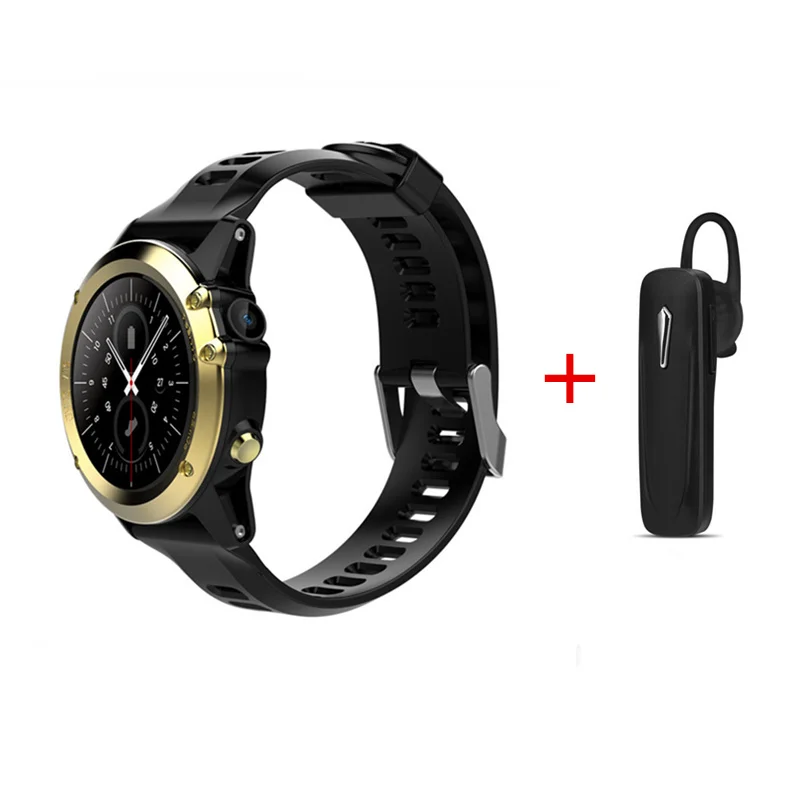 gold addheadset H1 Смарт часы Android телефон монитор сна gps спортивные умные часы для мужчин IP68 Водонепроницаемый для xiaomi lenovo HUAWEI часы GT PK KW88 - Цвет: gold addheadset