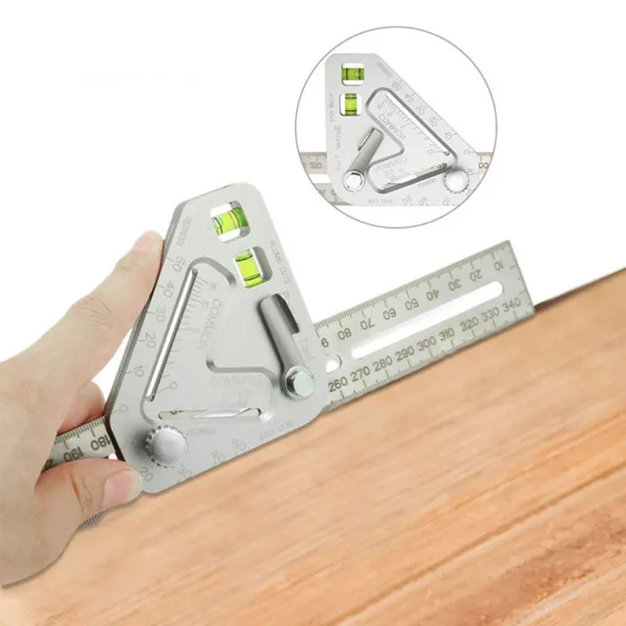 Многофункциональная Деревообработка линейка из алюминиевого сплава столярные маркировочные инструменты EDF88