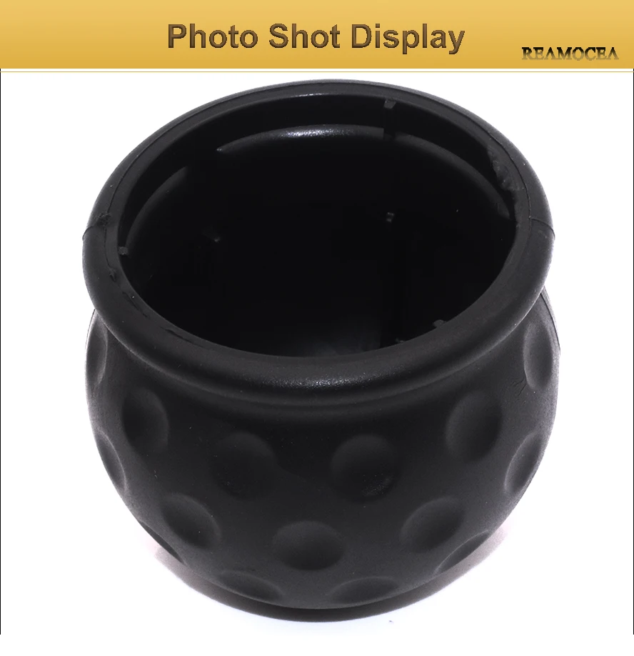 Reamocea 1Pc Rubber Universal 50mm Black Tow Bar Ball Cover Protective Cap Towing Hitch Caravan Trailer Towball Head Protector (9)