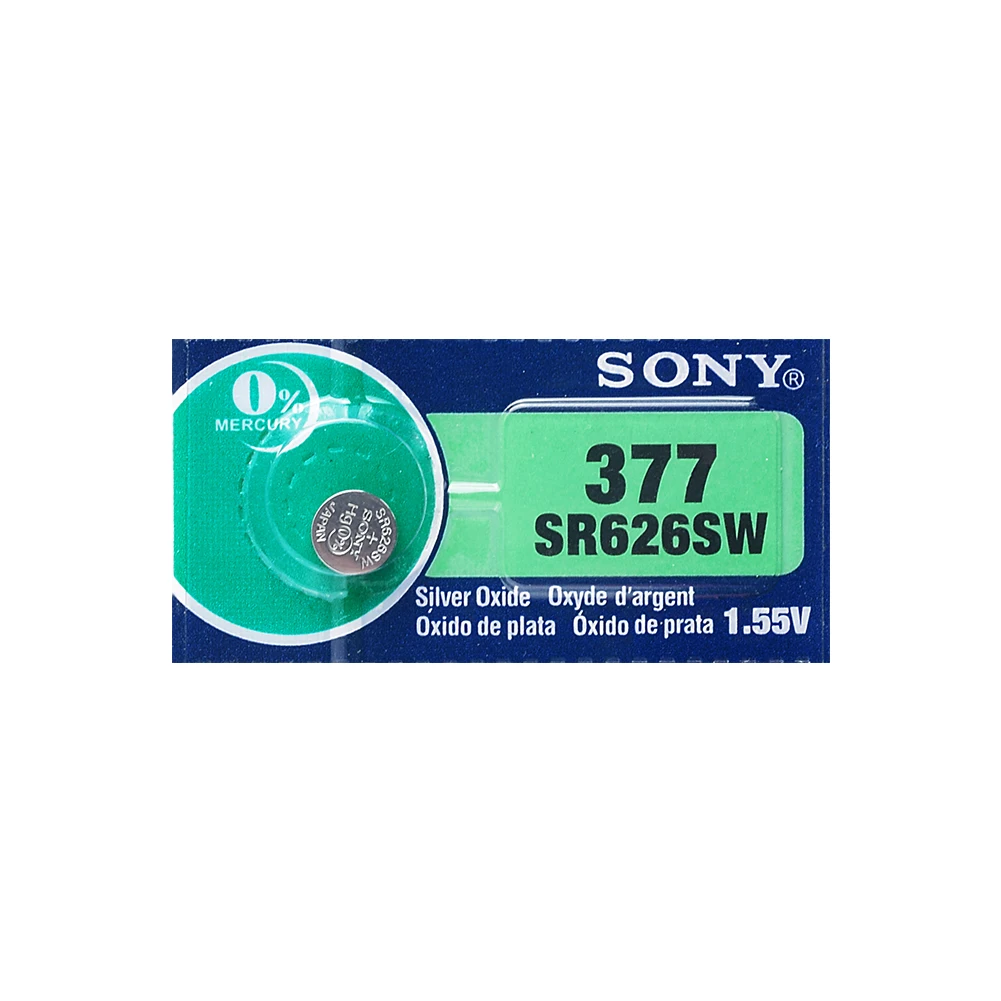 1 шт. для SONY 1,55 в AG4 377A 377 LR626 SR626SW SR66 LR66 Кнопочная батарея монетного типа для часов Часы батареи сделано в Японии