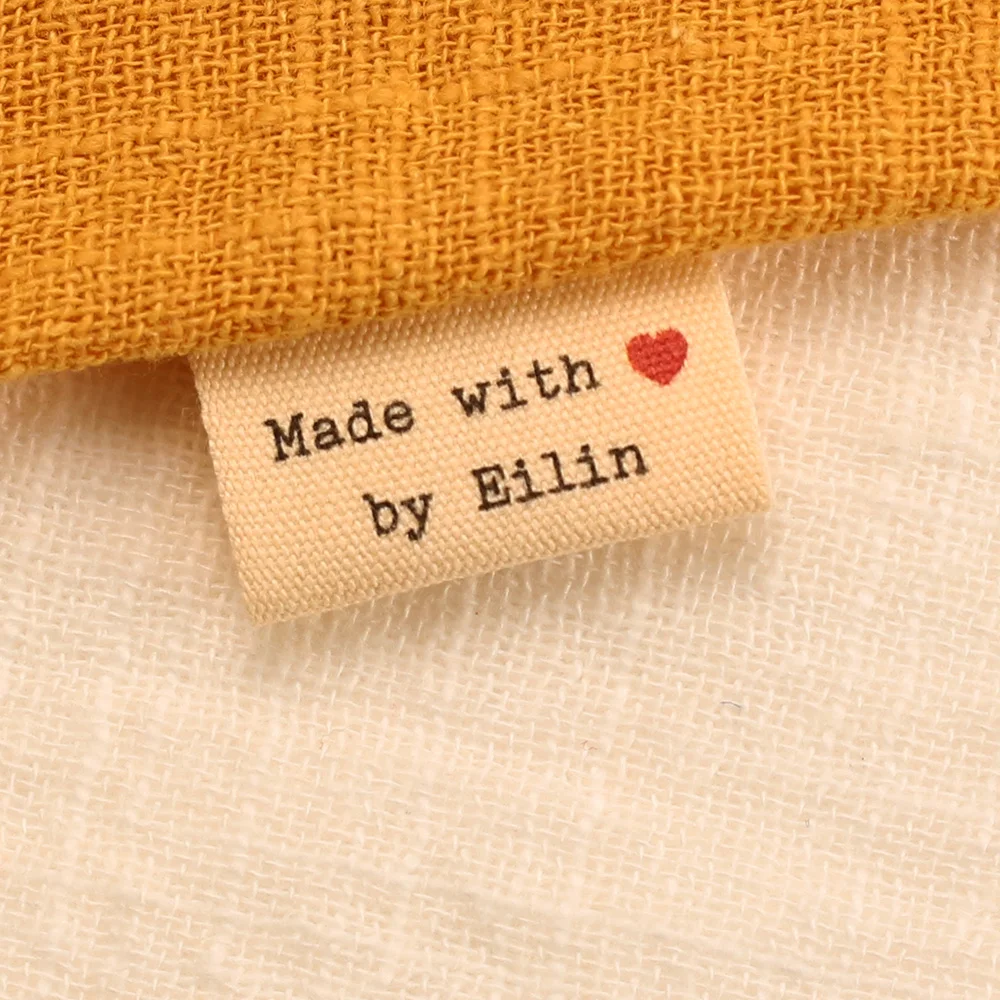 Handmade Cotton Label 25x42mm MD2045 Sewing Accessories Tags For Knitted Things Custom Gift packaging labels clothing labels garment labels sewing labels fabric tags