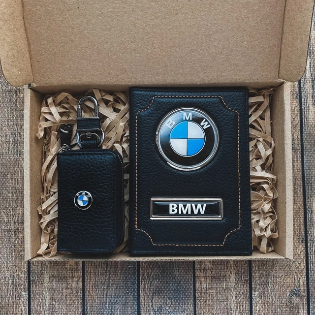 Coffret cadeau avec logo de voiture pour BMW. Super cadeau pour voiture  Housse en cuir véritable pour avtokuminentovv, coffret cadeau BMW -  AliExpress