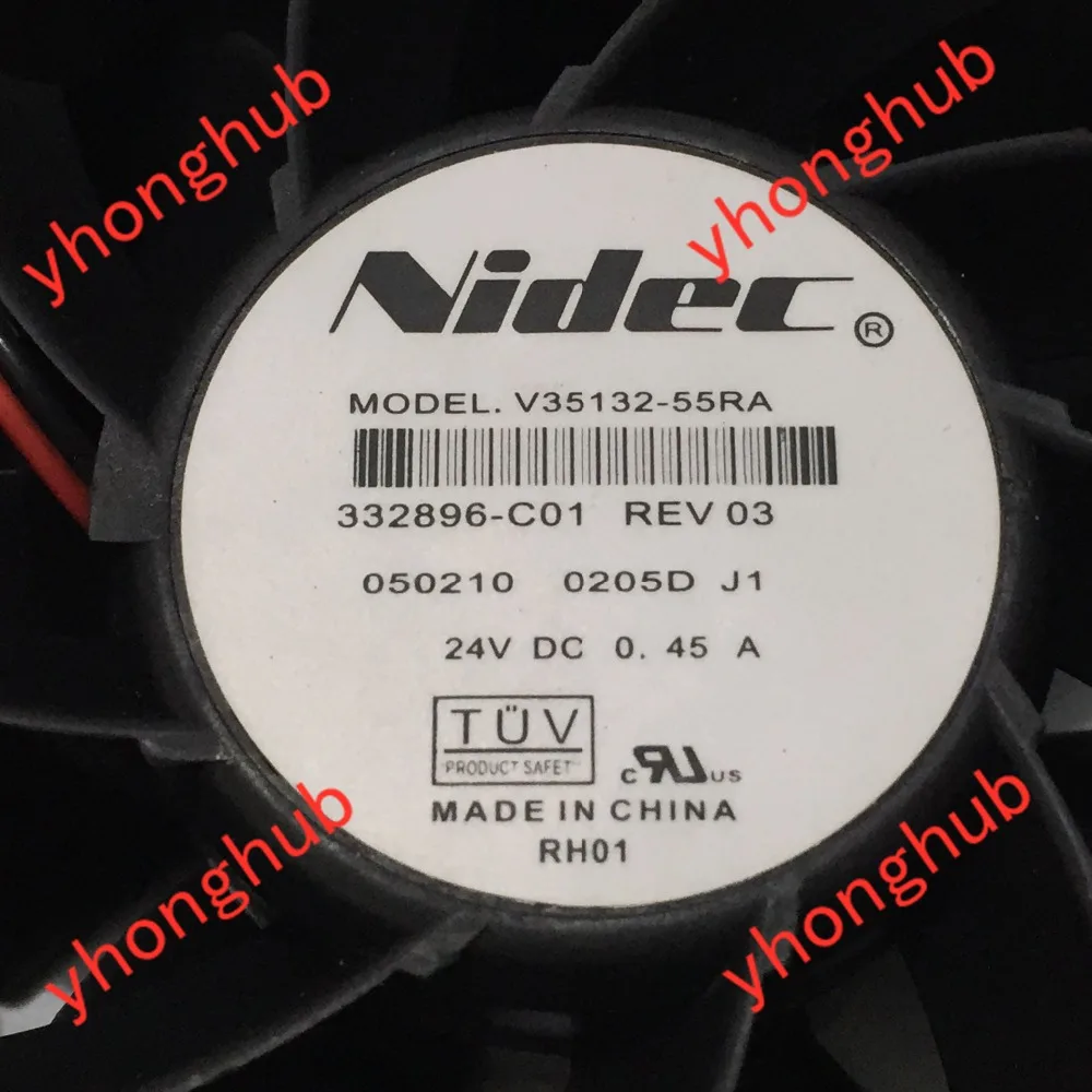 Nidec V35132-55RA 332896-C01 DC 24 В 0.45A 80x80x38 мм сервер кулер вентилятор