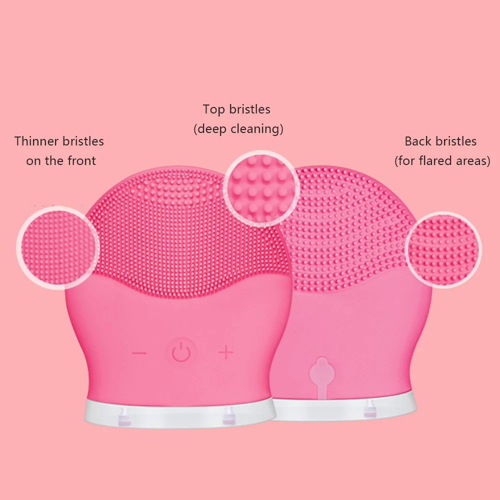 Мини USB электрическая Очищающая щетка для лица ультразвуковая моющая