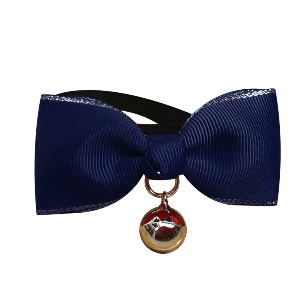 Dark Blue S Рождественский праздник для питомца кошки собаки ошейник регулируемый галстук-бабочка шейный ремень кошка собака уход аксессуары товары для домашних животных Рождество - Цвет: Dark Blue S