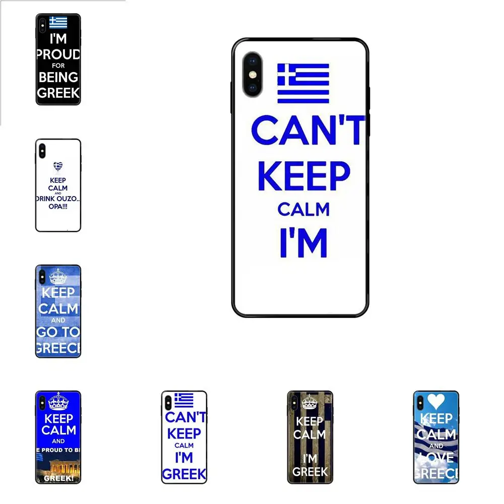 Чехол из ТПУ для Samsung Galaxy Note 4 8 9 10 20 Plus Pro Ultra J6 J7 J8 M30s M80s 2017 2018 Keep Calm I'm Greek Greece Flag |