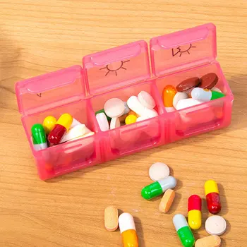 

Moisture Proof 21 Grid Can Be Split 7 Days Travel Plastic Portable Medicine Box Vertical Cabinet Type Seven Color Pill Box