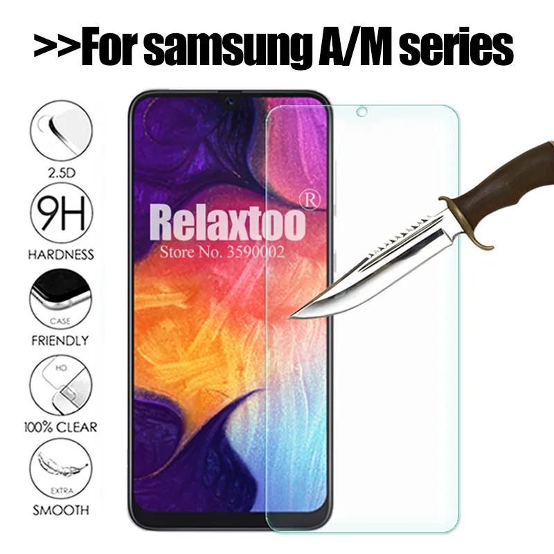Защитное стекло для samsung Galaxy a10 a20 a30 a40 a50 a60 a70 a90 a20E m10 m20 m30 закалённое экрана