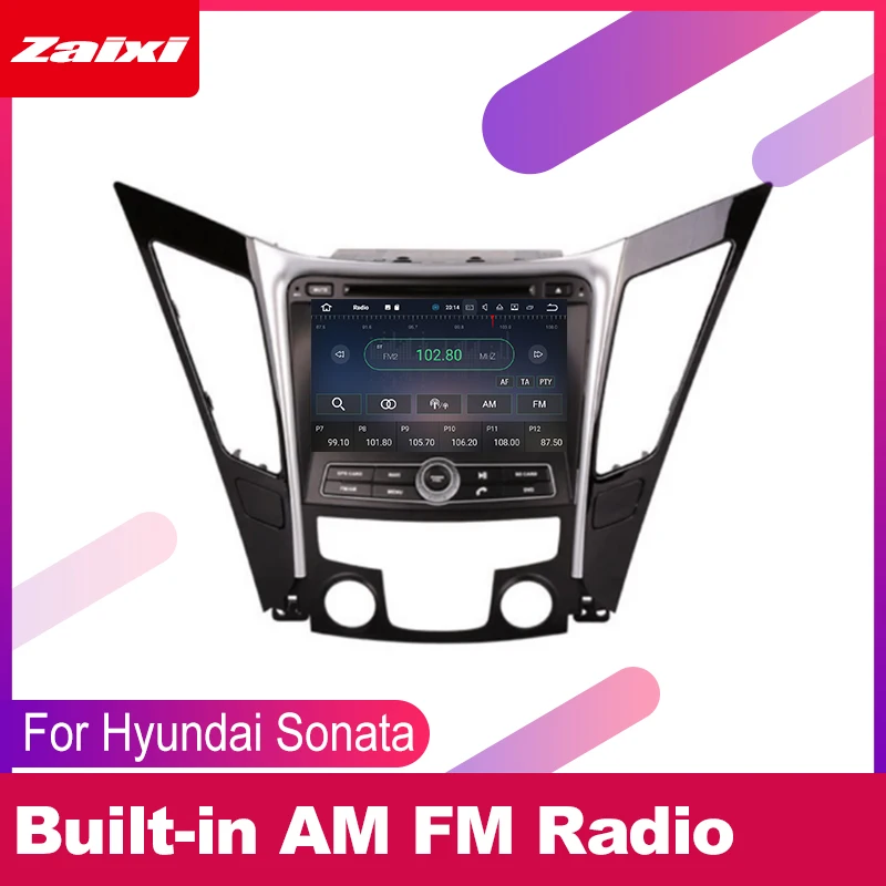Perfect ZaiXi For Hyundai Sonata YF 2011~2014 Car Android Multimedia System 2 DIN Auto DVD Player GPS Navi Navigation Radio Audio WiFi 1