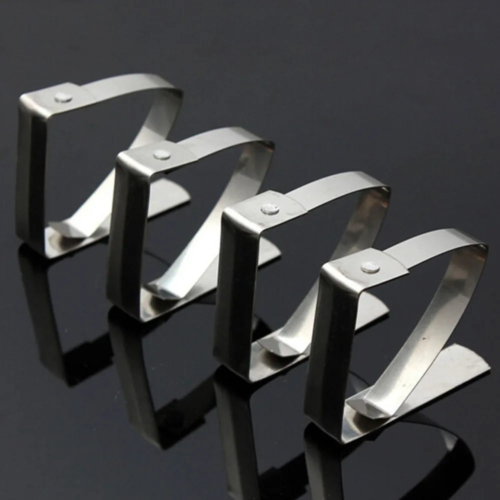 Stainless Steel Simple Cloth Clamps Tablecloth Tables Cover Clips Holder Party Picnic Wedding Prom Party Acc