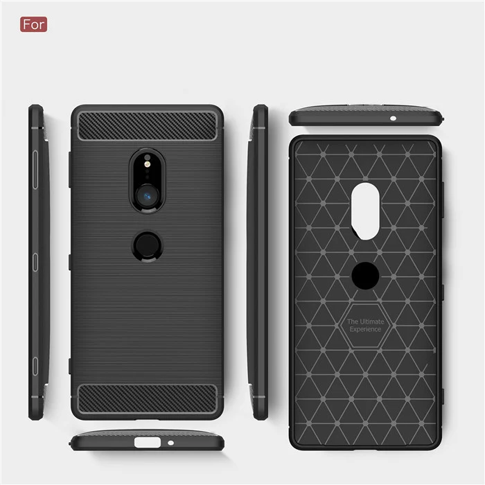 Роскошный углеродный силиконовый Ударопрочный Мягкий чехол для sony L2 xa1 ultra PLUS Compact XZ Премиум XZS