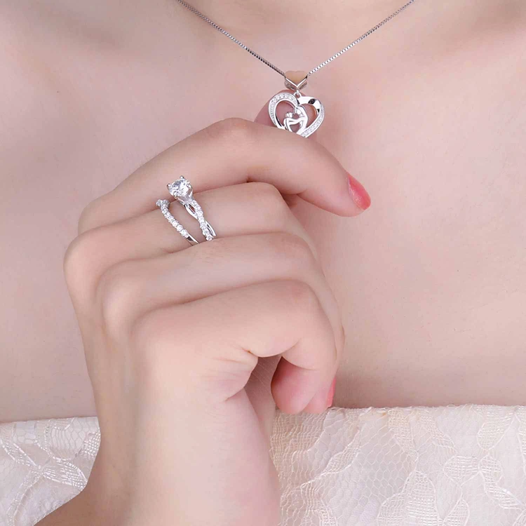 Набор обручальных колец JewelryPalace Infinity, 925 пробы серебряные кольца для женщин, обручальные кольца, обручальные наборы, серебряные ювелирные изделия 925