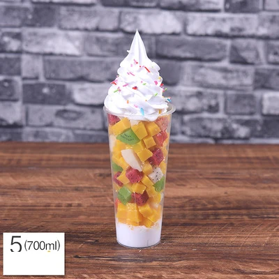 700ml model 5 Моделирование Sundae модельная обманка фруктовая чашка для мороженого образец пластика для сливочного мороженого реквизит игрушечная Имитация пищевых продуктов - Цвет: 700ml model 5