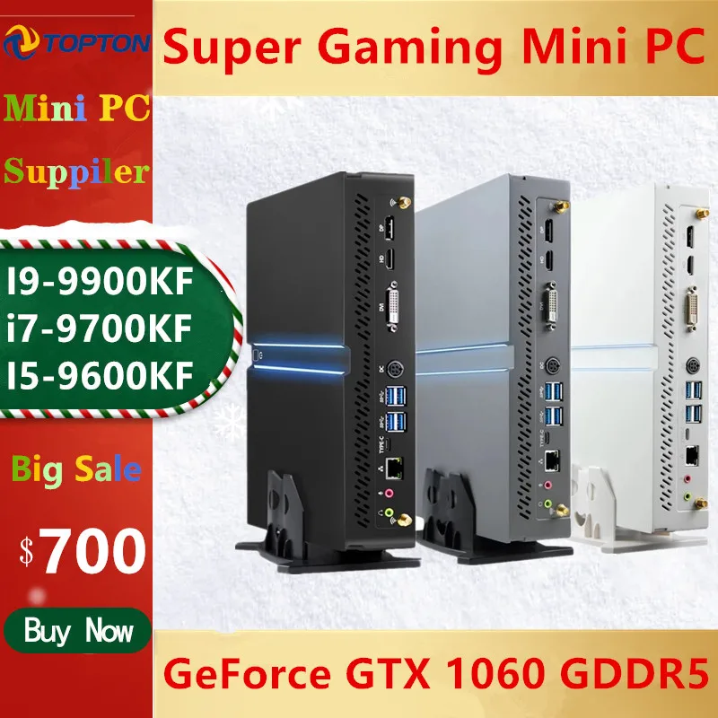 Mini PC Desktop Computer HTPC Gaming Intel I9-9900KF Gtx 1060 HDMI Windows-10 Nvme New