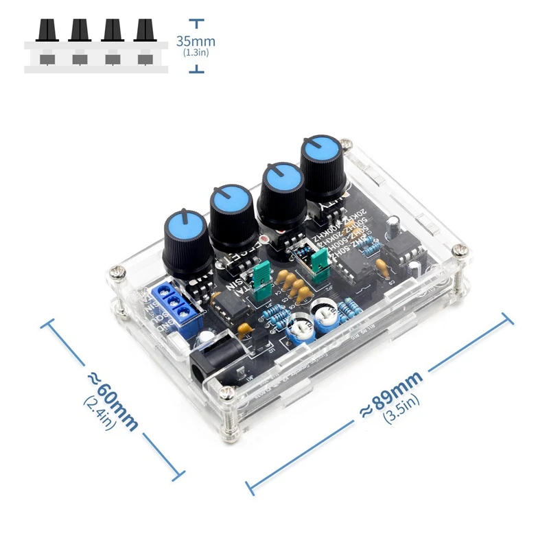 Icl8038 генератор сигналов Diy Kit синусоидальный треугольник квадратный пилообразный выход 5 Гц~ 400 кГц Регулируемая амплитуда частоты
