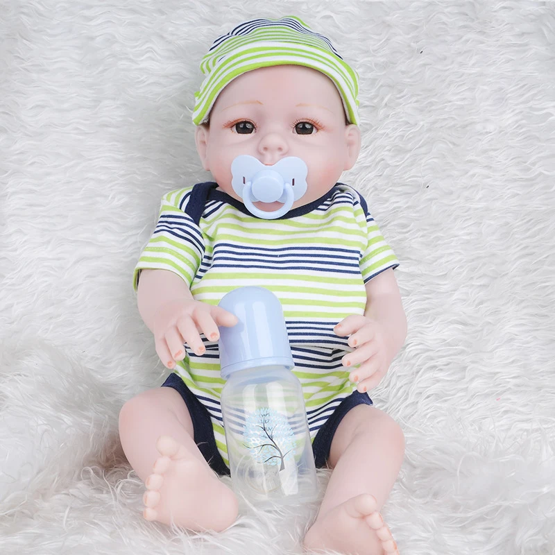 52 см полностью тело Slicone Reborn Baby Doll девочка Bebe живая кукла реалистичные мягкие куклы для детей Reborn Ванна Игрушка Дети День рождения подарки на Рождество