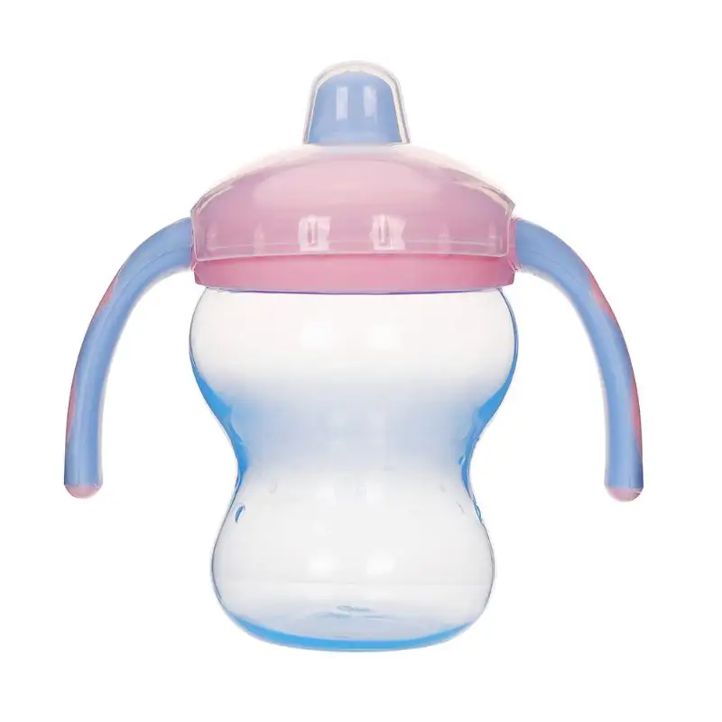 360 мл/180 мл силикагель детские чашки для кормления эргономичный дизайн для комфортного хранения детской воды, молока, питья, тренировочная бутылка - Цвет: Light Blue A