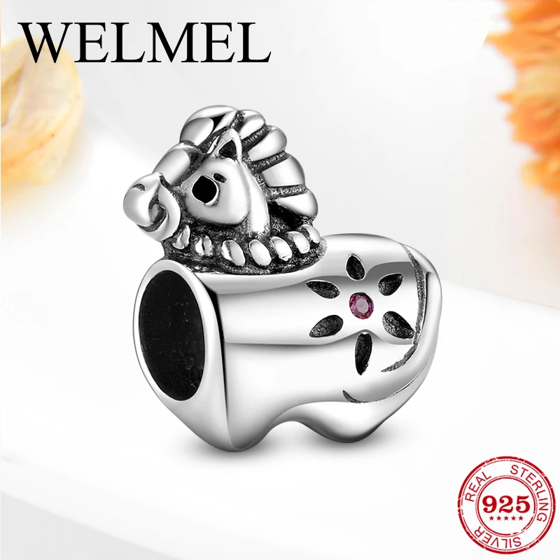 

2019 New 925 Sterling Silver Sun Flower Lucky Dream Horse Beads Fit Original Pandora Charm Bracelet Animal Beaded Fine Jewelry