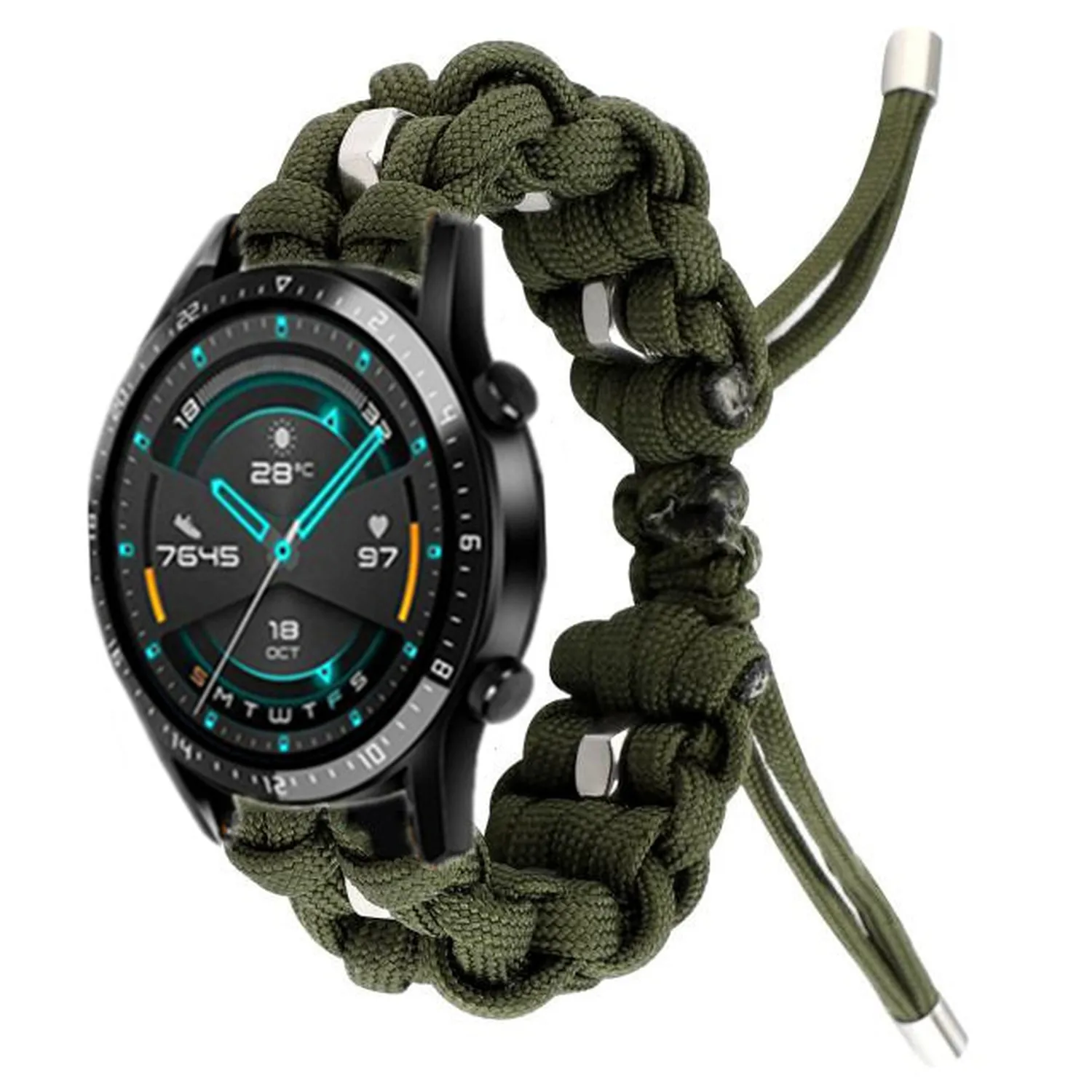Новый Зонт веревка Frabic петля для Huawei GT 2 Amazfit 22 мм браслет ремешок Samsung Gear S3 Galaxy Watch 46