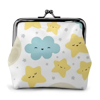 

OLN Cute Moon Cloud And Stars Fashion Women Wallet Small Ladies Purse Female Wallet Coin Purse