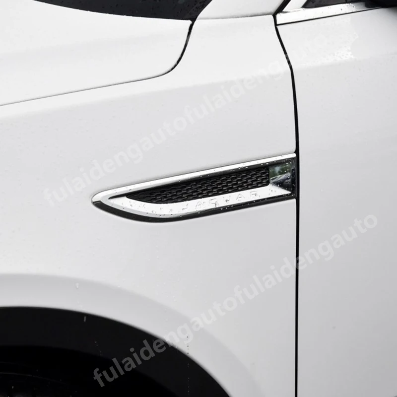 2 шт. для Jaguar E-PACE- ABS Хромированный Авто декоративный ABS автомобильный воздушный поток Вентиляционное боковое крыло гриль автомобильные аксессуары