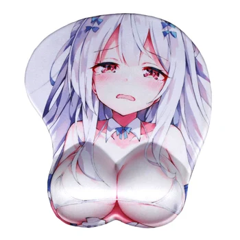 

FFFAS 3D Breast Crying Little Girl Mouse Pad Silicone Wrist Rest Comfortable Mousepad Mouse hand Gift muismat tapis de souris