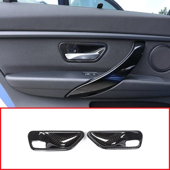 

2Pcs Carbon Fiber ABS Interior Door Handle Bowl Cover Trim for BMW 3 4 Series F30 F32 F35 316I 318I 320Li 2013-2018
