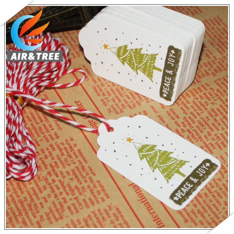 B-50pcs, рождественский подарок, крафт-бумажные бирки, Санта-Клаус, бумажные бирки, снежинка, Рождественская елка, вечерние этикетки, сделай сам - Цвет: C11