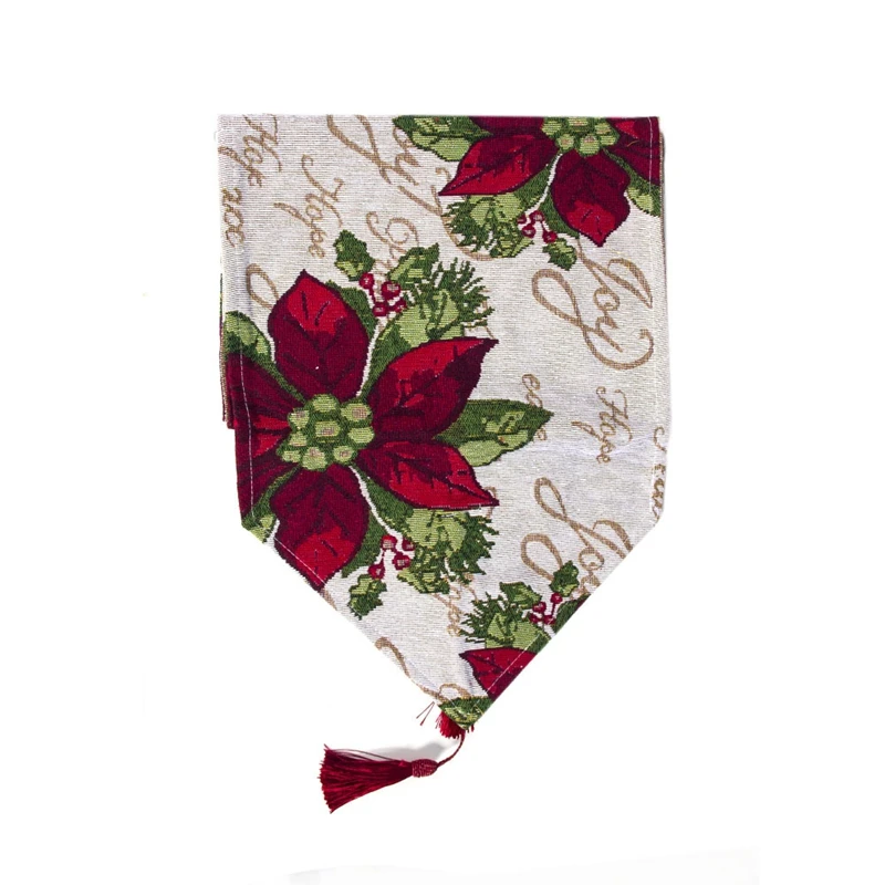 

AFBC Christmas Decoration Bed Table Runner Polyester Cotton Letter Table Flag Tablecloths Party Table Decoration