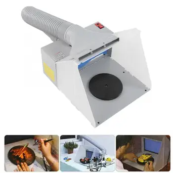 

Portable Airbrush Spray Extractor Set HS-E420DCLK airbrush spray booth Exhaust Filter EU/US Plug Paint Kit for Model Crafts