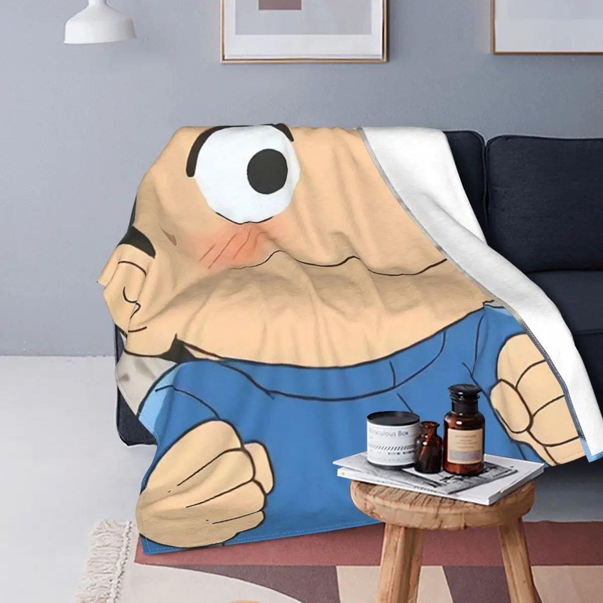 

Kawaii Bojji Anime Flannel Blanket Ousama Ranking of Kings Funny Throw Blankets for Home Hotel Sofa Plush Thin Quilt