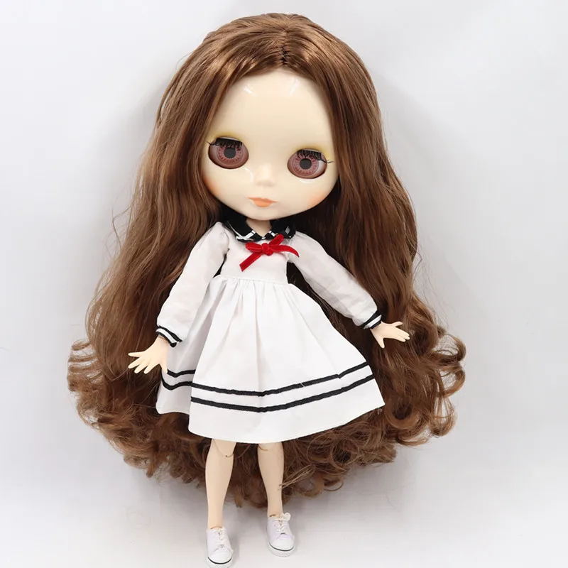 like the picture Ледяная фабрика Blyth кукла шарнир тело DIY BJD ледяные игрушки блестящее лицо белая кожа модные куклы с одеждой и обувью подарок - Цвет: like the picture