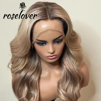 

13*6 Lace Front Human Hair Wigs Honey Blonde Wavy Wigs Pre Plucked Wigs for Woman Remy Brazilian Human Hair Wigs for Woman