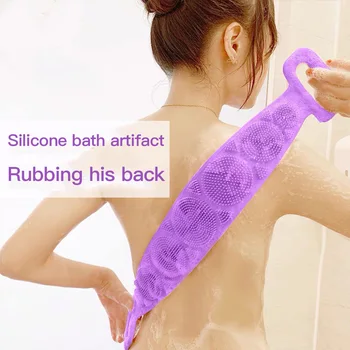 

Silicone Brushes Bath Towels Rubbing Back Mud Peeling Body Medical Massage Shower Magic Brush Flexible Scrubber Skin Cleaning