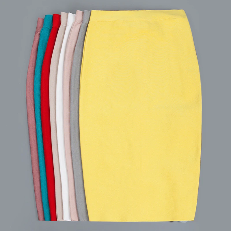 INDRESSME-2019-New-Women-Bandage-Skirt-Solid-Wear-To-Work-Skirt-For-Lady-Fashion-Knee-Length