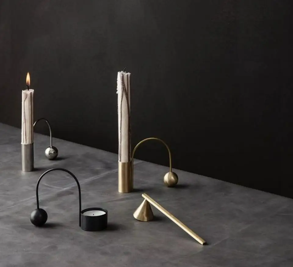 Скандинавский минималистичный геометрический подсвечник высокого качества черный и золотой минималистичный дизайн 3D декоративная металлическая палочка подсвечник