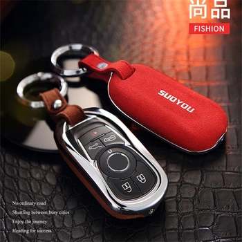 

For OPEL Astra Buick ENCORE ENVISION NEW LACROSSE Car Styling holder Suede Leather Zinc alloy Car Key Protection Case Cover