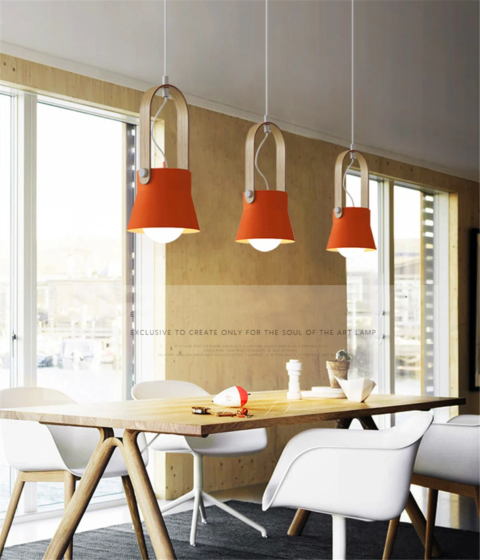 Nordic лофт привел железа кулон свет ресторанный зал комната просто висит лампа домой крытый кухонных раковин освещения