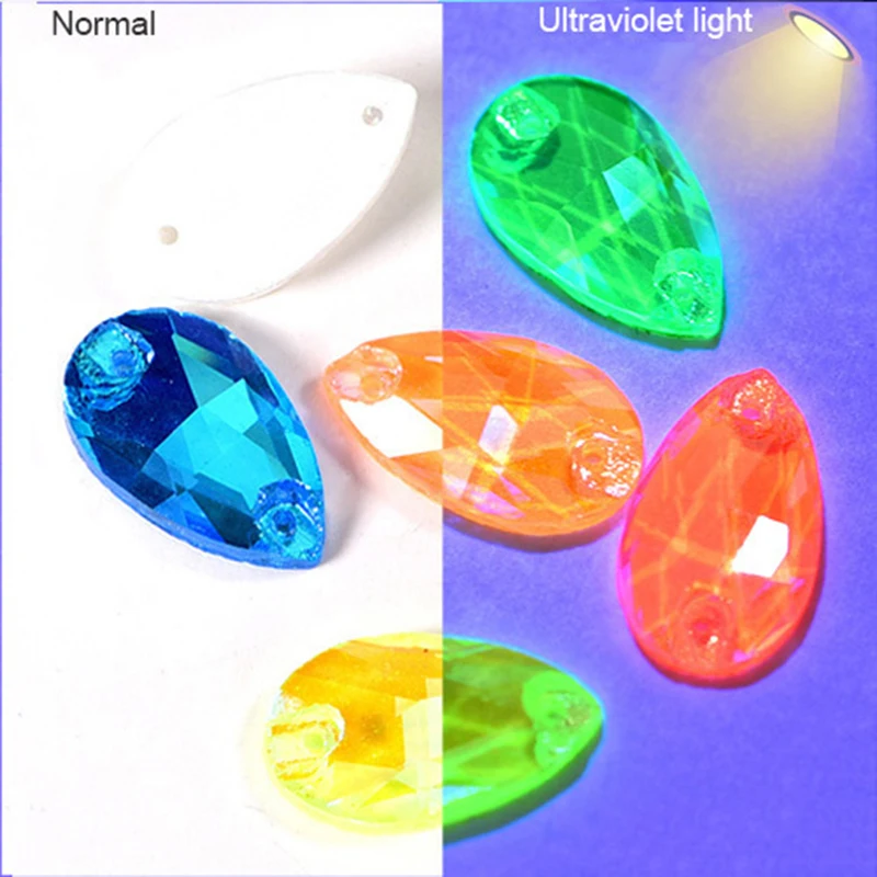 Mix AB Colors Upriver,, 18 видов, 6 размеров, неоновые флуоресцентные Стразы с плоским основанием, стеклянные Пришивные, для одежды/сумок/обуви, подходят для ночных клубов - Цвет: Mix AB Colors