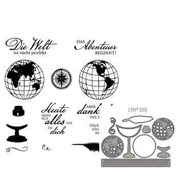 

German word 2020 3D New Metal Cutting Dies and Scrapbooking For Paper Making Birthday Embossing Card Craft Stamps Set