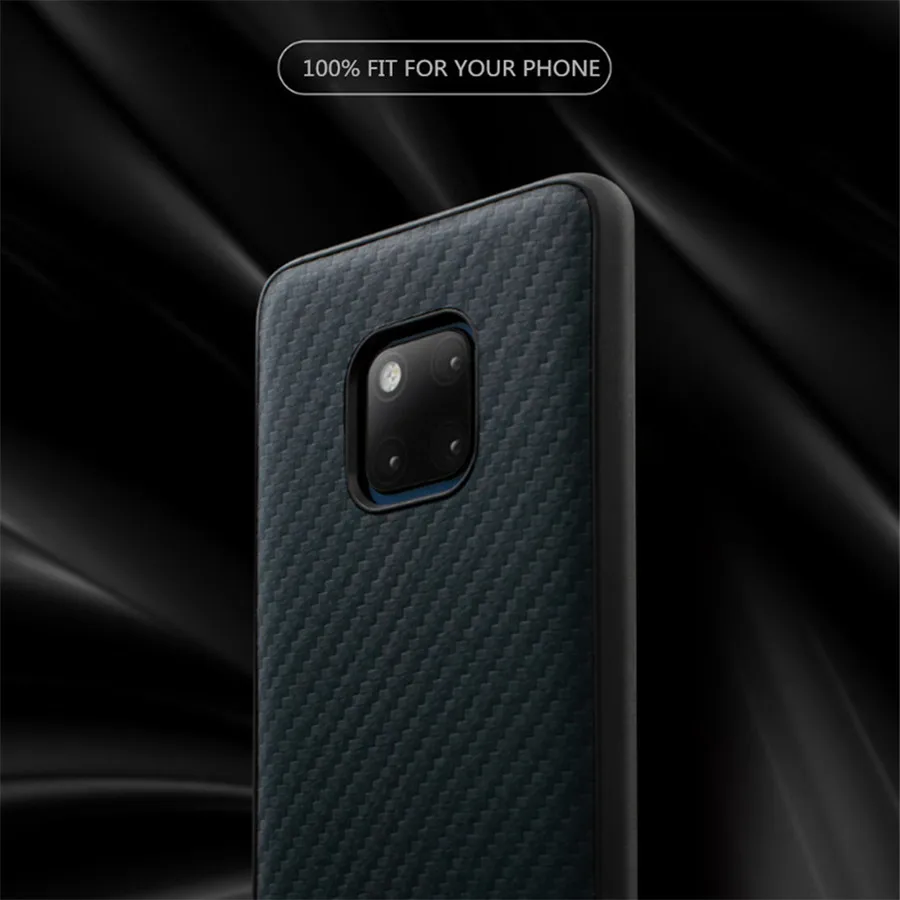 Luxury Carbon Fiber Case For Huawei P30 Lite Pro Mate 20X 20 30 Soft Silicone Honor 10 V20 8X Cases | Мобильные телефоны и