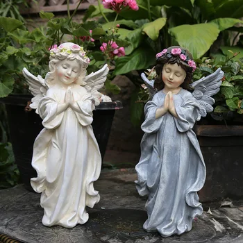 

Modern Angel Yard Decoration Outdoor Garden American Country Yard Decoration Gardening Ornaments Resin Little Angel Decoration