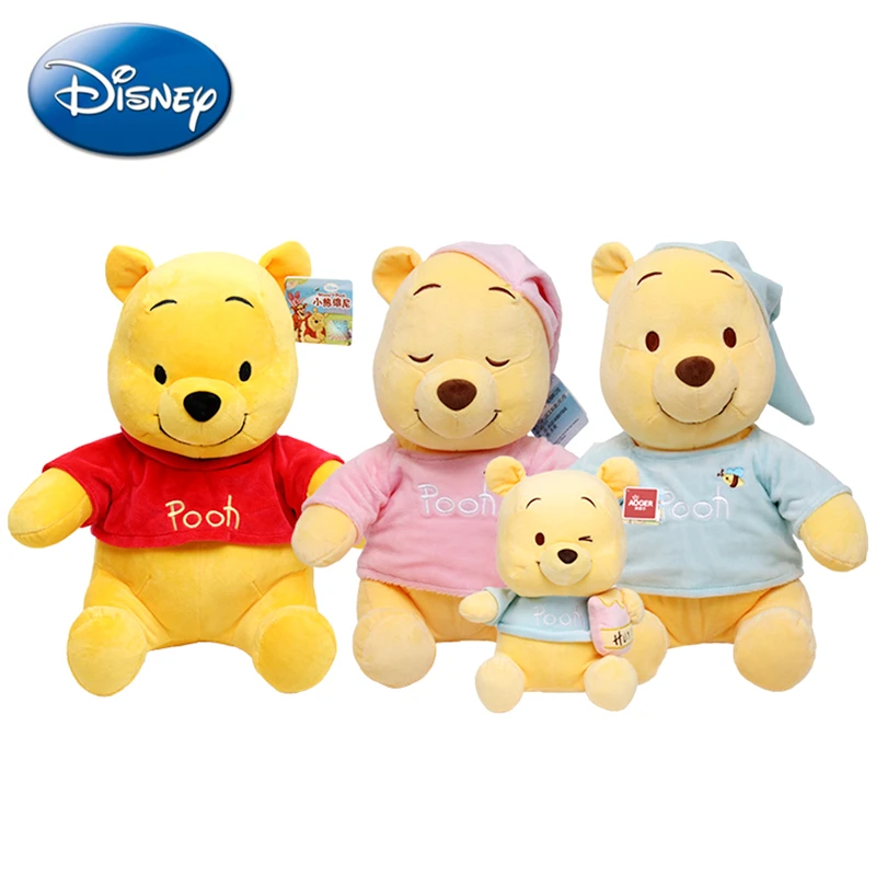 Original Disney 30cm Winnie the Pooh Honey Pot Sleepwear Bear Animal Stuffed Plush Doll Cute Ragdoll Toy Children Birthday Gift