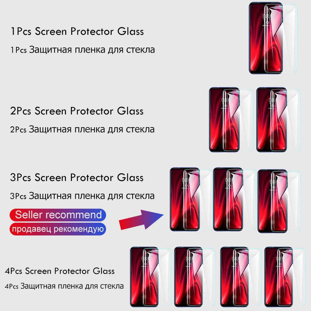 4 шт. закаленное стекло для Xiaomi Redmi Note 7 6 5 8 Pro 6A Защитное стекло для экрана для Redmi Note 8 7 5 Plus 7A 5A стекло