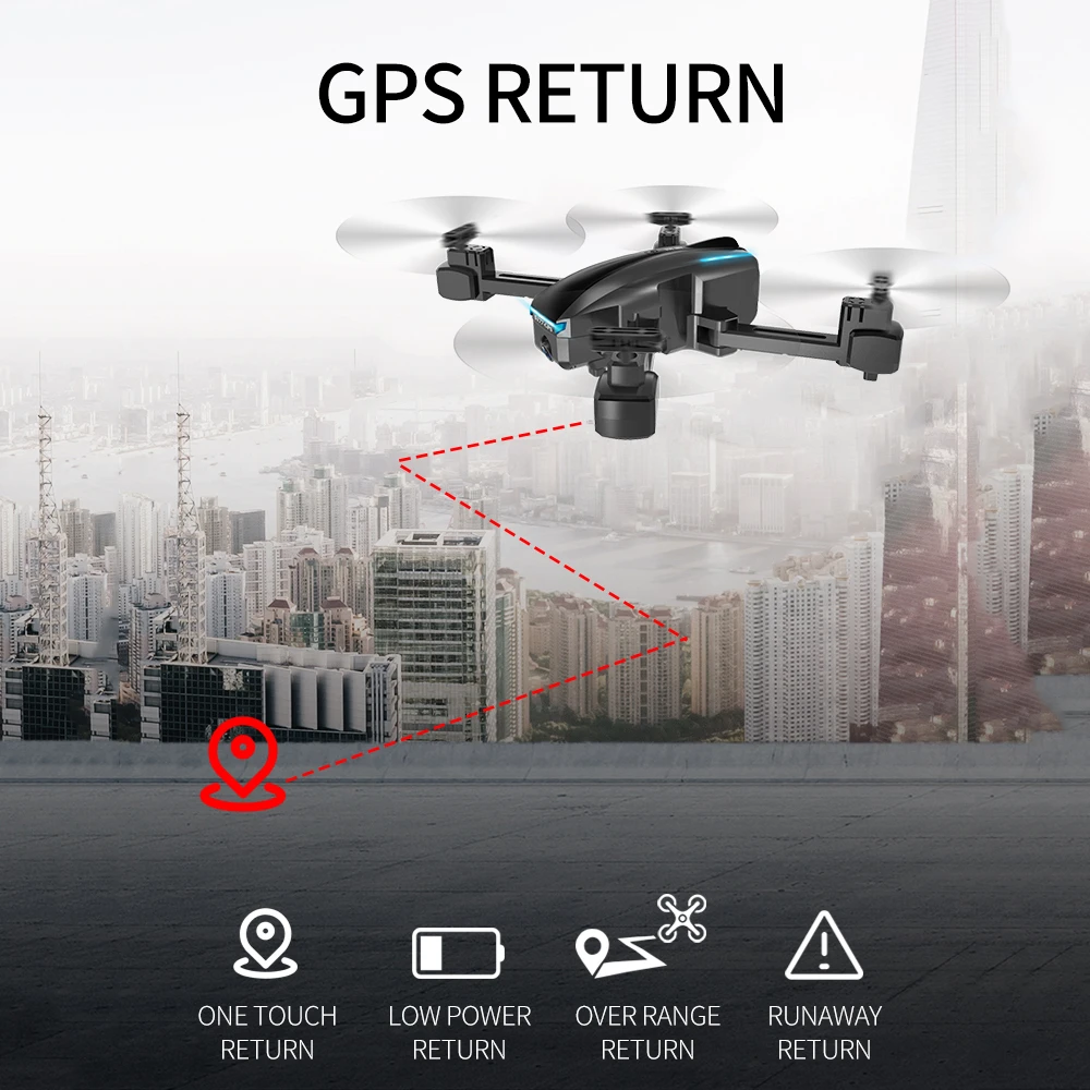 S177 Дрон gps 4k 5G WIFI HD широкоугольная двойная камера fvp дроны 20 мин. дистанция 600 м